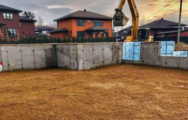 Excavation fondations maison neuve - Rive Nord