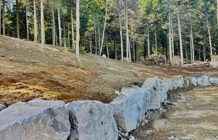 Préparation de terrain et mur de soutènement - Rive Nord