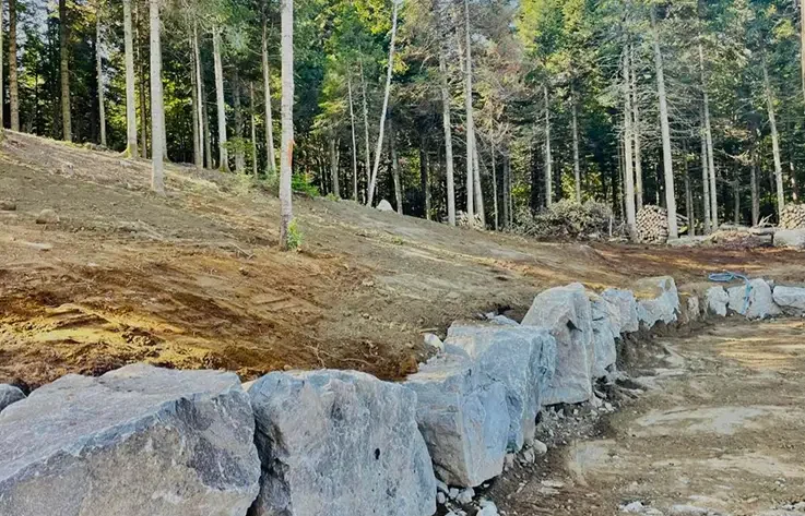 Préparation de terrain et mur de soutènement - Rive Nord