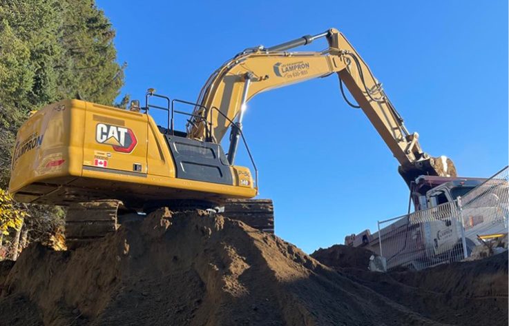 Excavation et transport de la terre - Rive Nord
